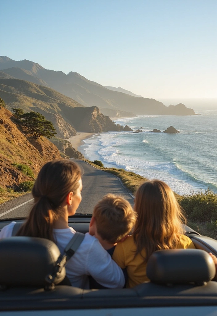 10 Incredible Family-Friendly Vacations That Won't Break the Bank! - 5. Road Trip Adventure Through the Pacific Coast Highway, California