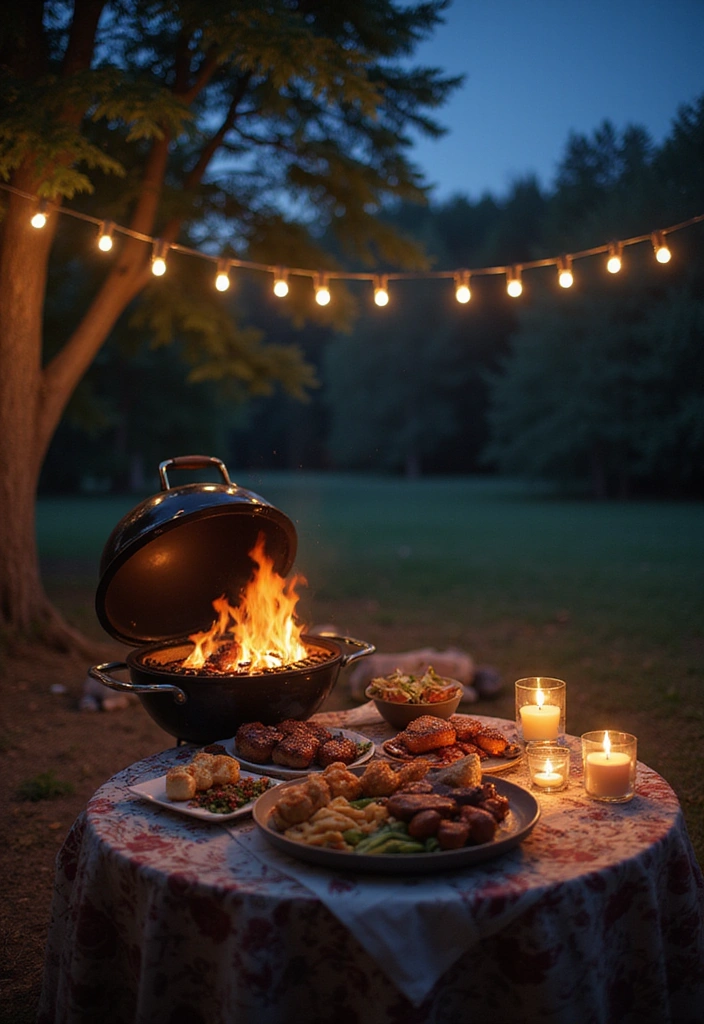 12 DIY Backyard Barbecue Setups That Will Have Your Neighbors Drooling - 11. The Romantic Evening Setup
