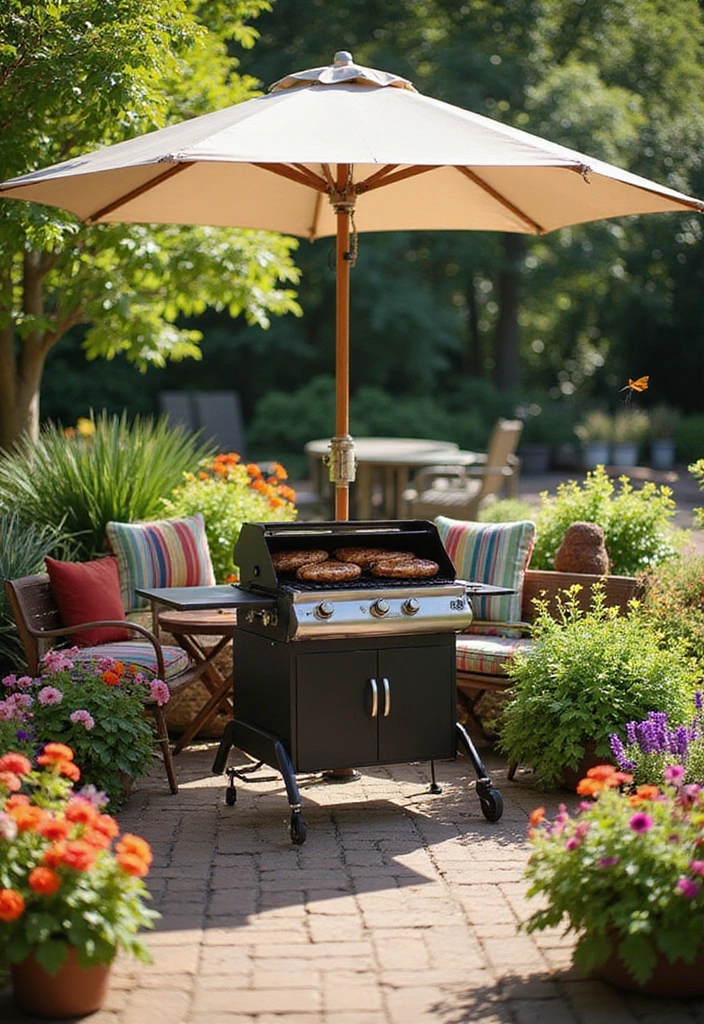 12 DIY Backyard Barbecue Setups That Will Have Your Neighbors Drooling - 2. The Garden Oasis