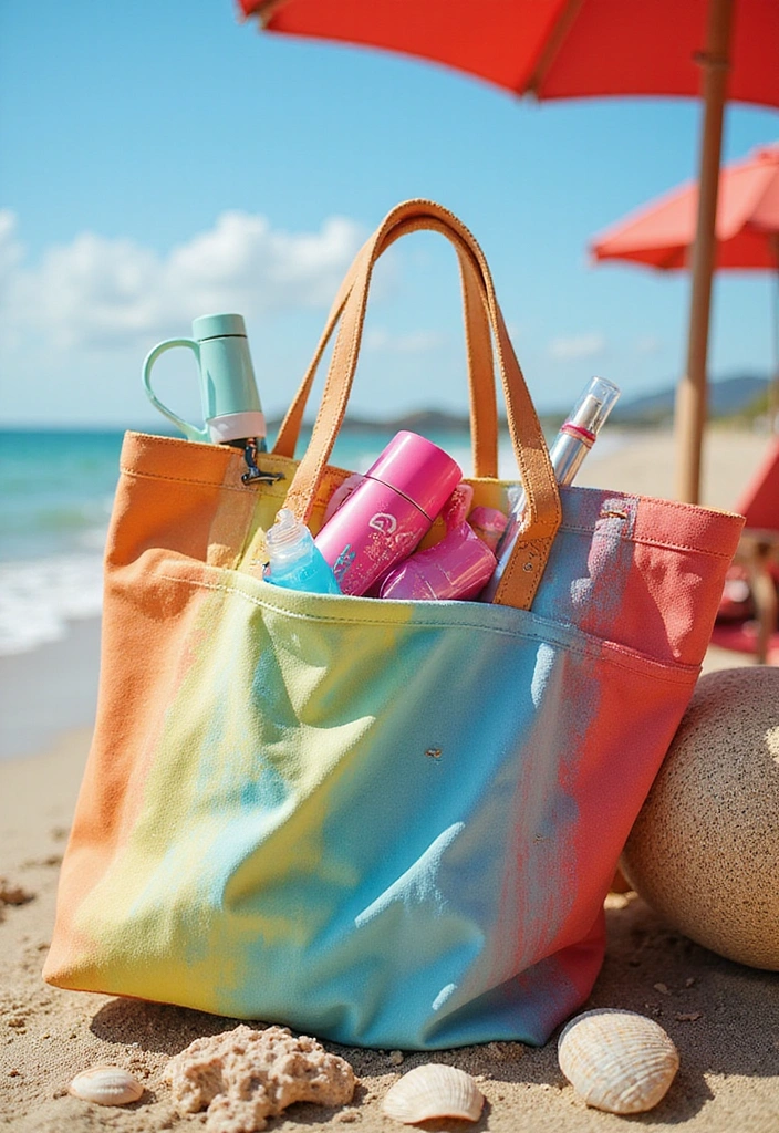 10 Island Hopping Attire Ideas That'll Make You Look Like a Tropical Goddess! - 10. Vibrant Tote Bags: Carry Your Essentials in Style