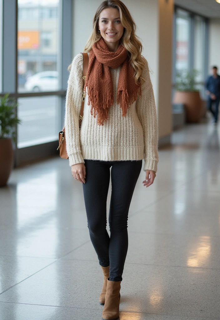 15 Stylish Airport Outfits That'll Make You the Best-Dressed Traveler! - 13. Cozy Knitwear