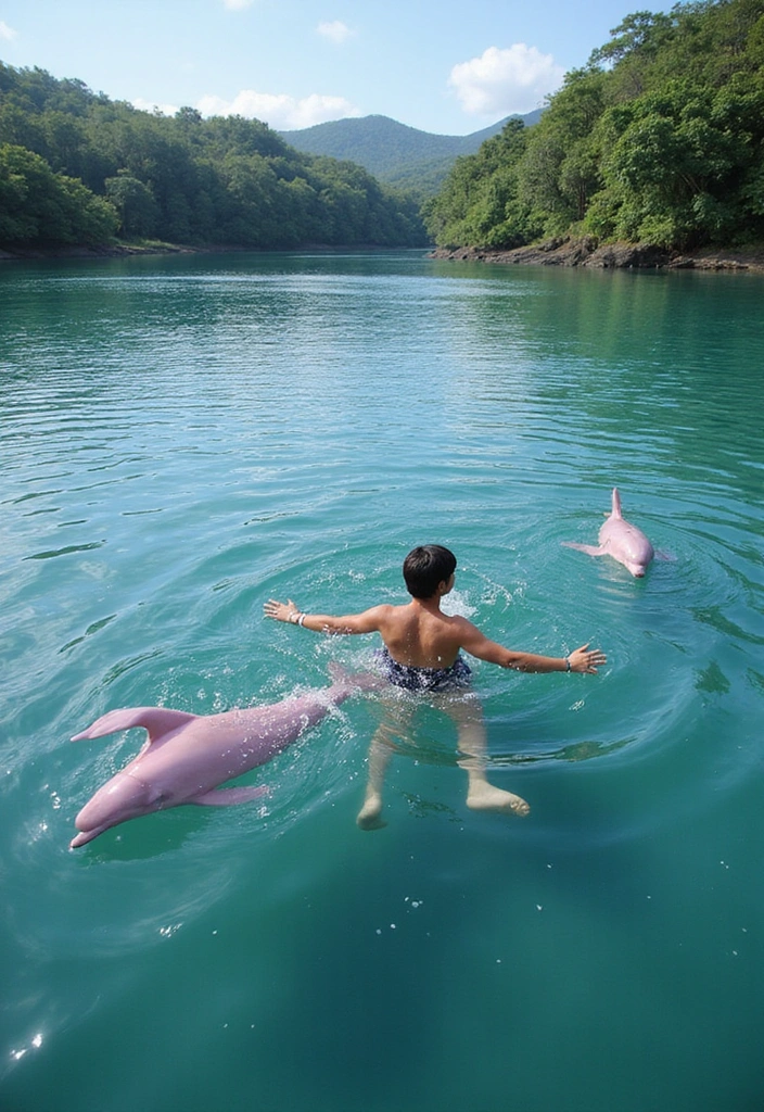 10 Unforgettable Wildlife Encounters in Brazil That Will Leave You Breathless! - 4. Swimming with Pink Dolphins