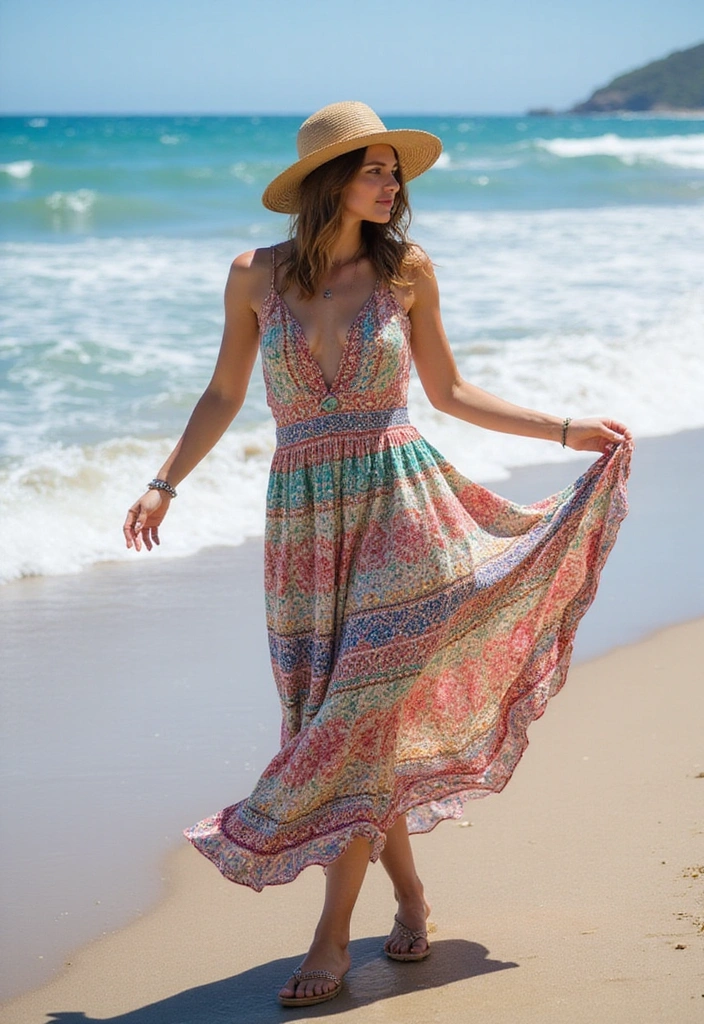 15 Beach Vacation Attire Ideas That'll Make You the Star of the Shore! - 1. Flowy Maxi Dresses