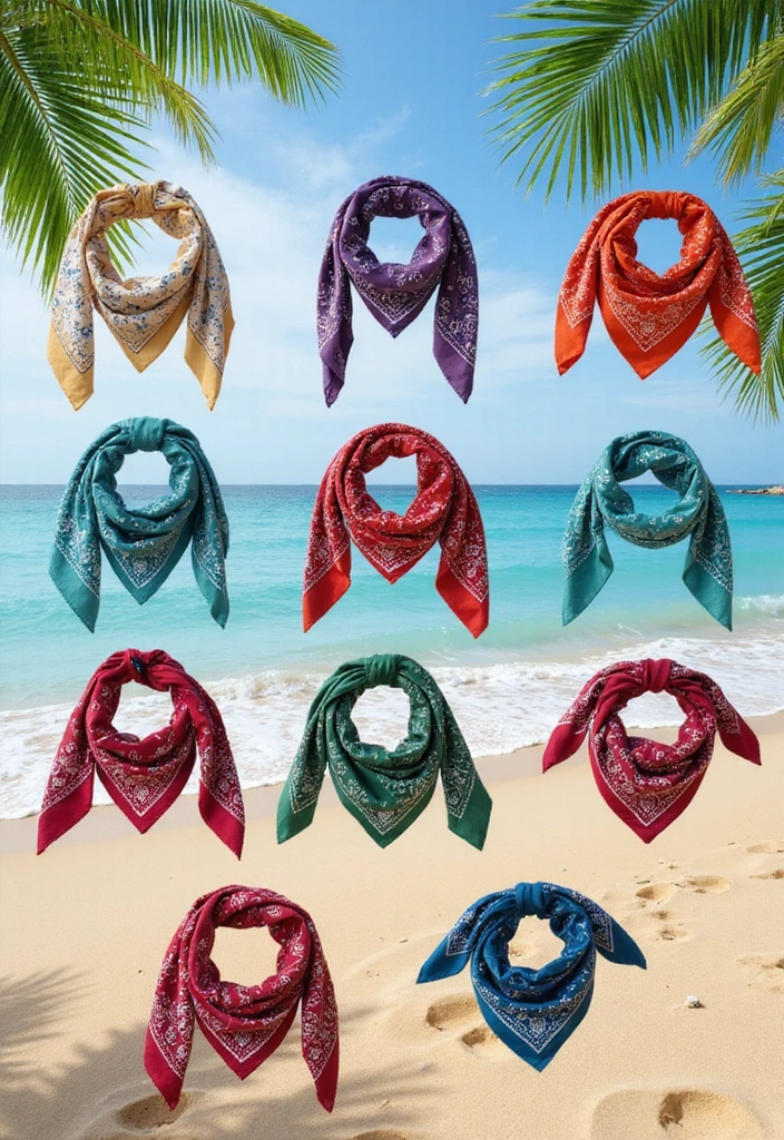 21 Tropical Resort Outfits That Will Make You the Star of Your Next Beach Vacation! (You Won't Believe #15!) - 12. Playful Bandanas
