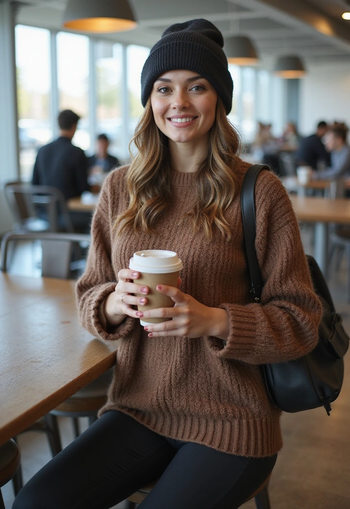 10 Stylish Airport Outfits That Will Make You the Envy of Every Traveler! - 5. Chic and Cozy Knitwear