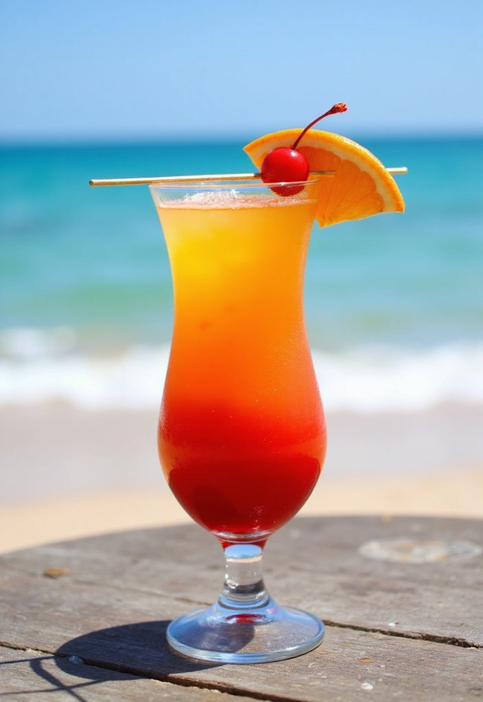 10 Best Tropical Cocktails to Sip on Your Next Beach Vacation (You Won't Believe #5!) - 10. Tiki Sunrise
