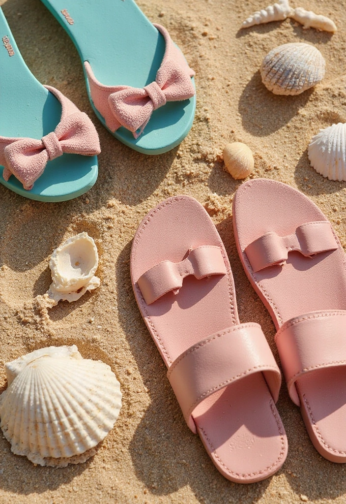 15 Tropical Resort Wear Outfits That Will Make You the Star of Your Next Vacation! - 8. Cute Sandals and Flip-Flops