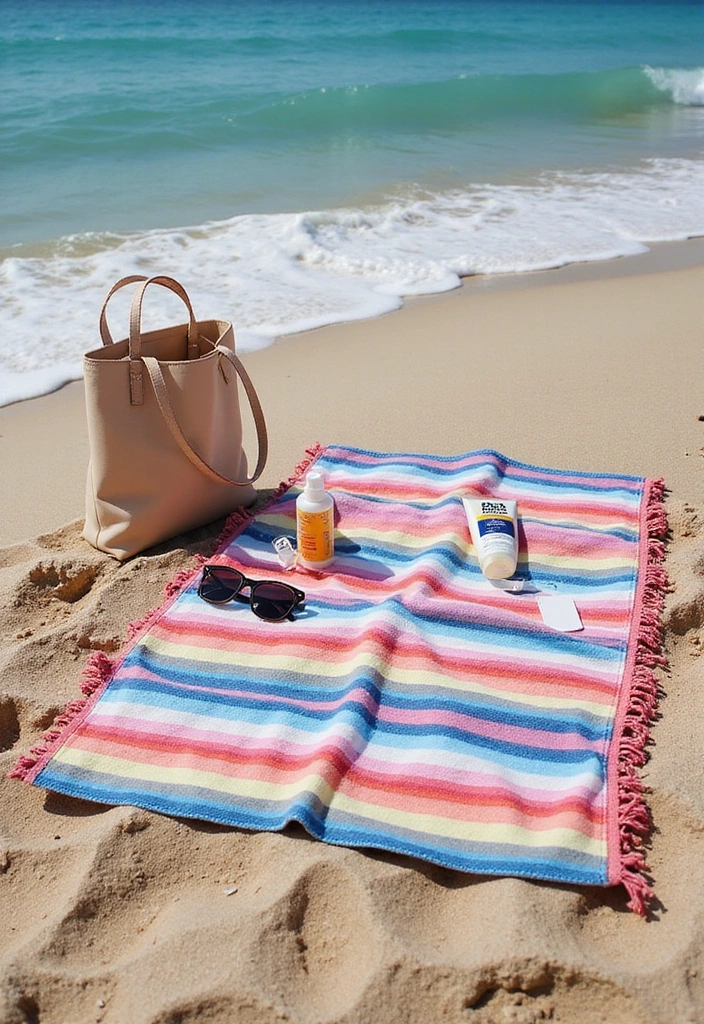 12 Must-Have Swimwear Accessories That Will Elevate Your Beach Look Instantly! - 8. Vibrant Beach Towel