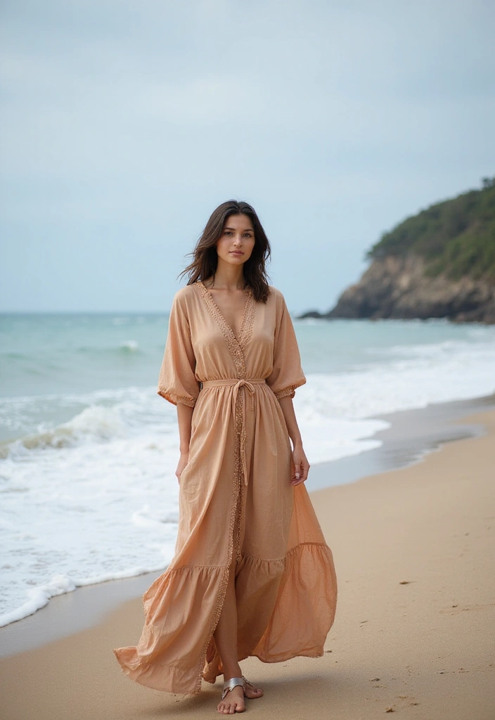 10 Stunning Beach Vacation Outfits That'll Make You Look Like a Sun-Kissed Goddess! - 6. Chic Kaftans