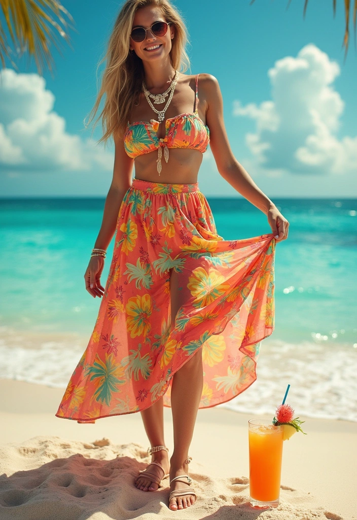 21 Tropical Resort Outfits That Will Make You the Star of Your Next Beach Vacation! (You Won't Believe #15!) - 8. Flirty Skirts
