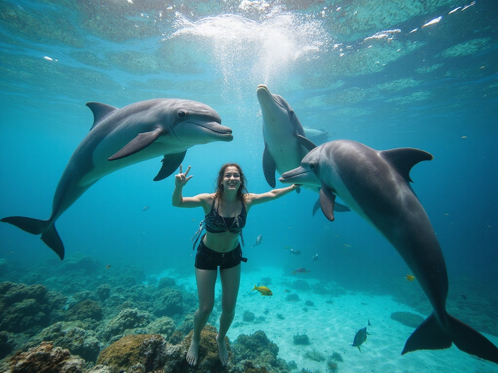 14 Unique Caribbean Wildlife Experiences That Will Blow Your Mind! - 1. Swim with Dolphins in the Bahamas