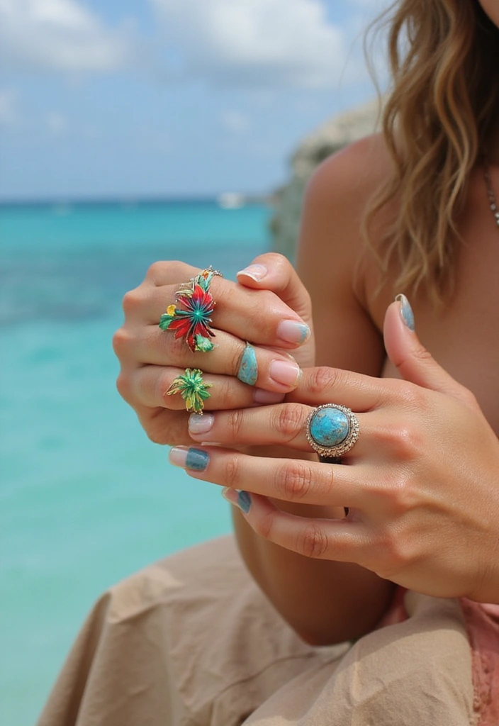 10 Island Hopping Attire Ideas That'll Make You Look Like a Tropical Goddess! - 7. Statement Jewelry: Sparkle by the Sea