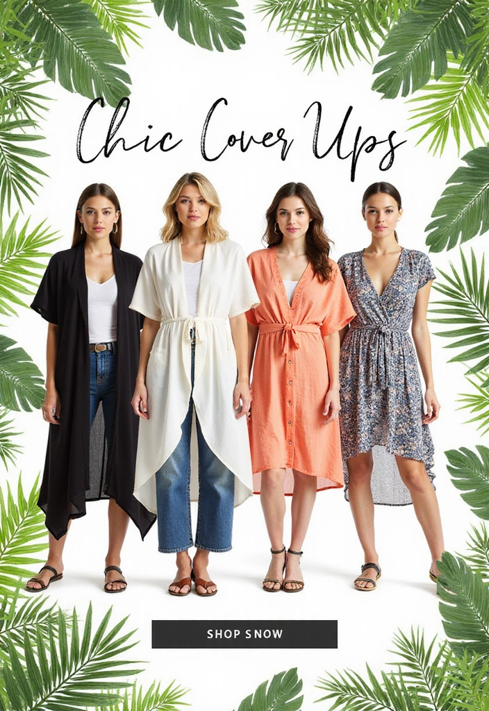 15 Tropical Resort Wear Outfits That Will Make You the Star of Your Next Vacation! - 2. Stylish Cover-Ups