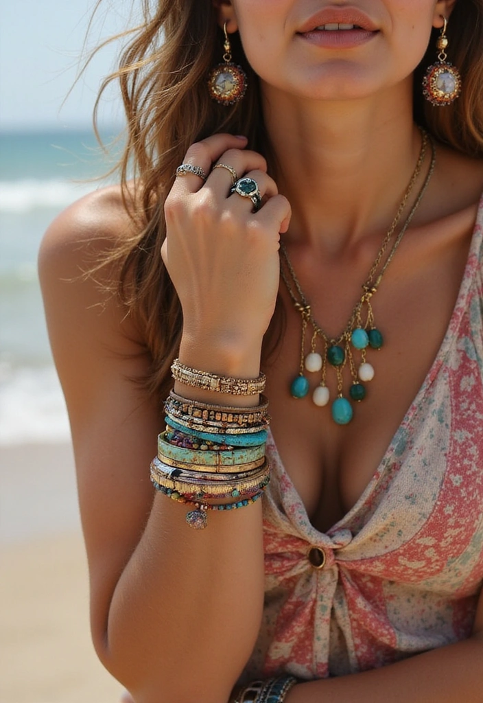 10 Boho Summer Outfits That'll Make You the Star of Every Beach Party! - 5. Statement Accessories