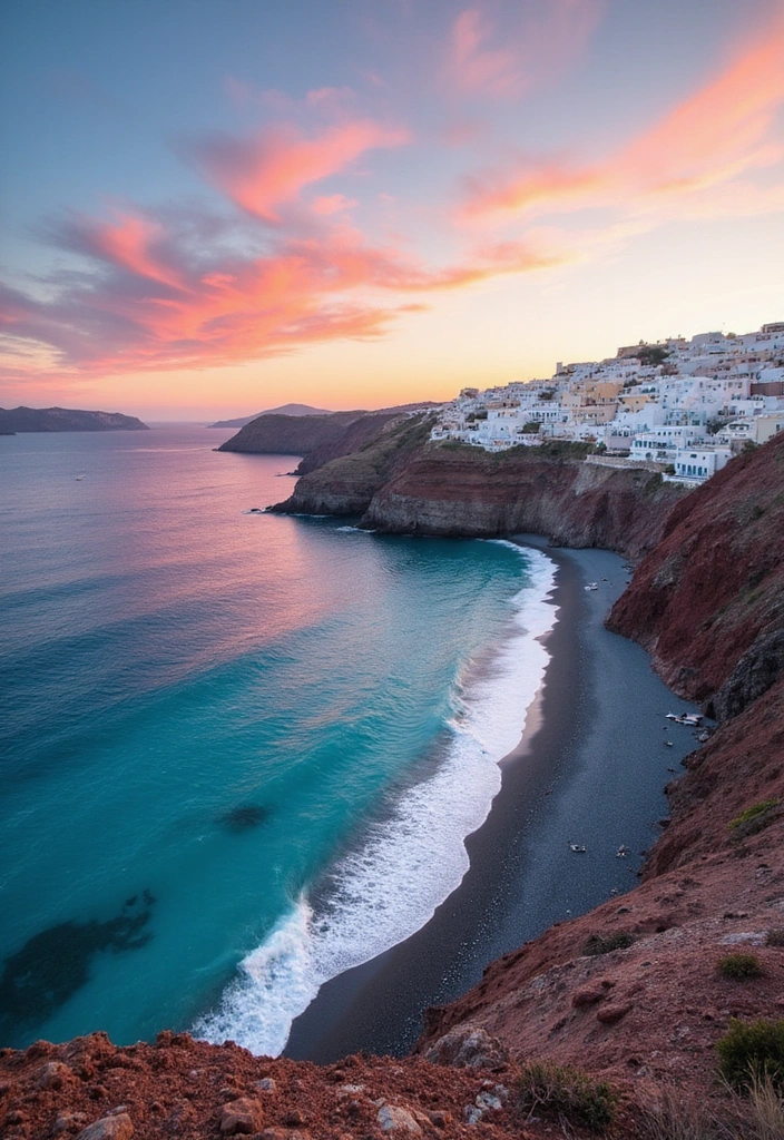 10 Peaceful Seaside Retreats That Will Make You Forget Your Worries! - 5. Peaceful Shores of Santorini, Greece