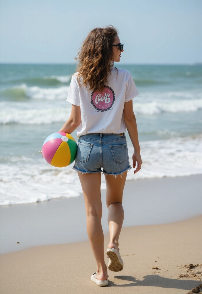 15 Casual Beach Looks That Will Have You Looking Flawless This Summer! - 8. Casual Denim Shorts