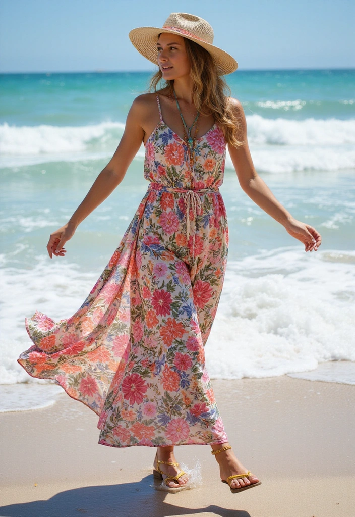 10 Boho Summer Outfits That'll Make You the Star of Every Beach Party! - 1. Flowy Maxi Dresses