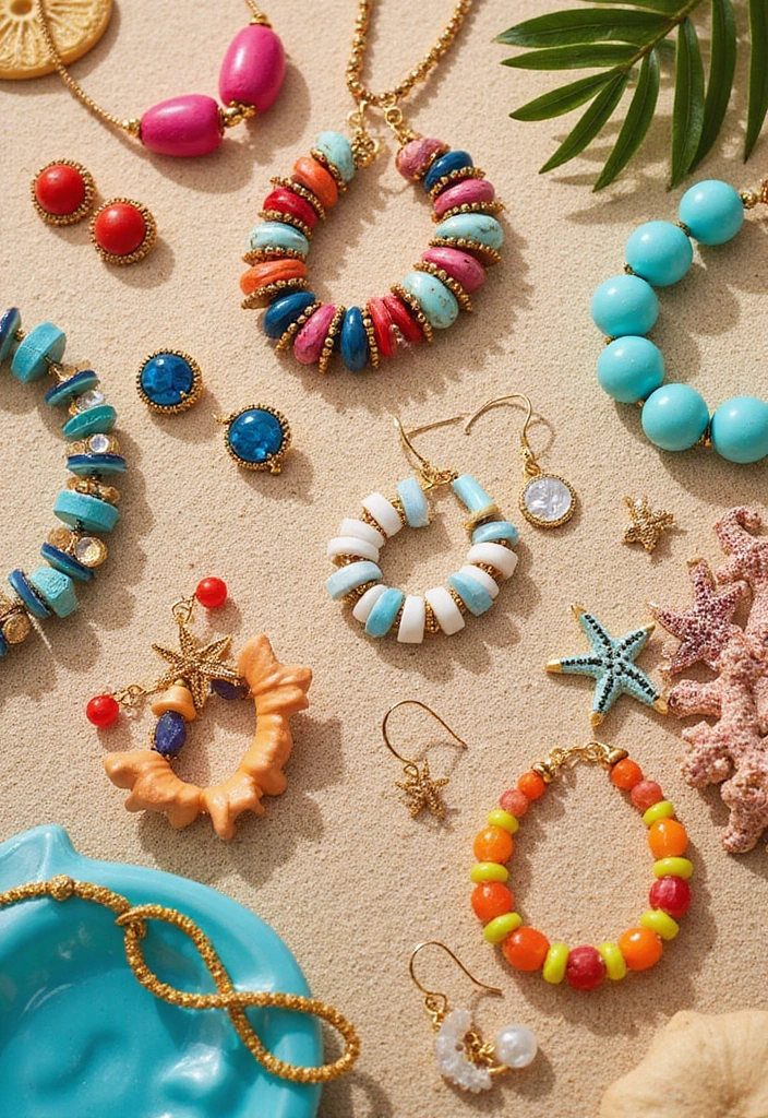 15 Tropical Resort Wear Outfits That Will Make You the Star of Your Next Vacation! - 12. Colorful Jewelry