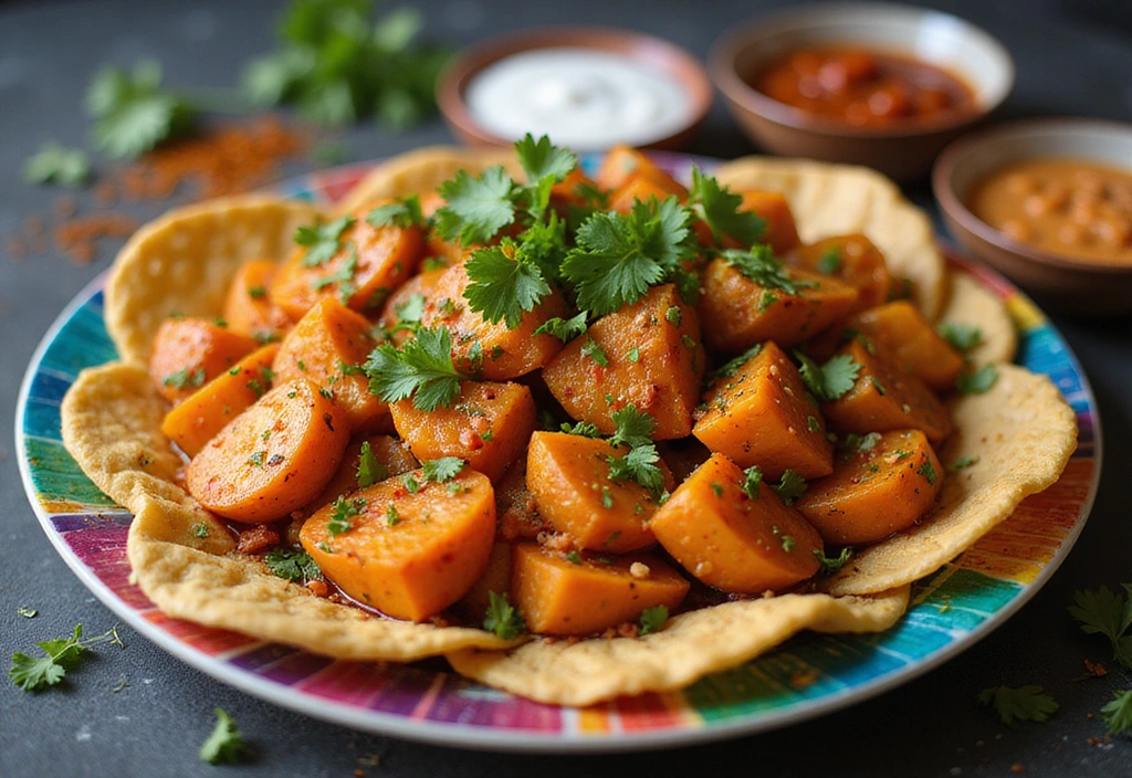 16 Healthy Indian Cuisine Recipes That Are Guilt-Free and Delicious (You'll Love #5!) - 9. Sweet Potato Chaat: A Fun Snack Option