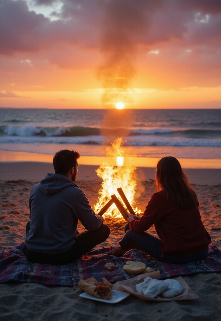 12 Outdoor Adventures for Couples That Will Ignite Your Romance (You Won't Believe #5!) - 11. Beach Bonfire: Spark Your Connection